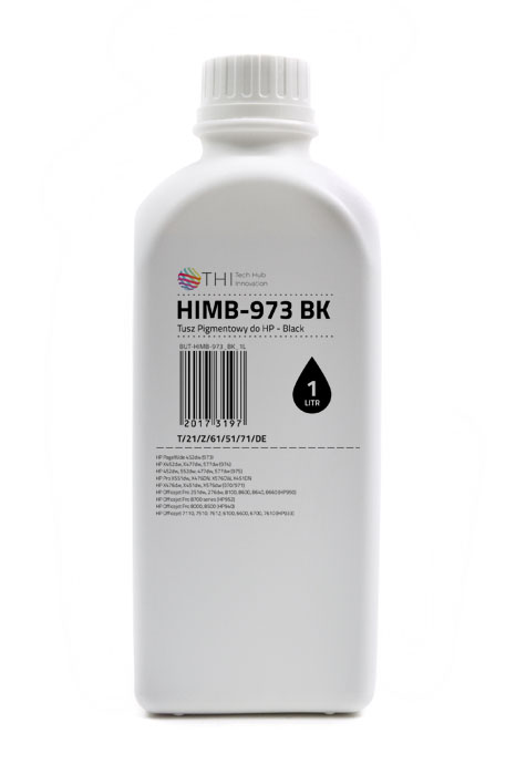 Butelka Black HP 1L Tusz Pigmentowy (Pigment) INK-MATE HIMB973