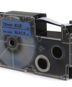 Taśma JetWorld Zamiennik Casio Czarny na Niebieskim 12mm x 8m (PT-12BU1