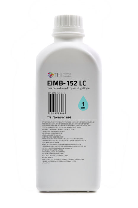 Butelka Light Cyan Epson 1L Tusz Barwnikowy o zwiększonej gęstości (Dye - high density) INK-MATE EIMB152
